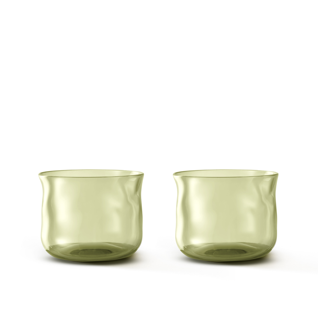 Swirl Small Tumbler Glasses Moss - Set of 2 pieces