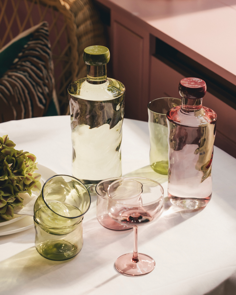 Swirl Longdrink Glasses Moss - Set of 2 pieces