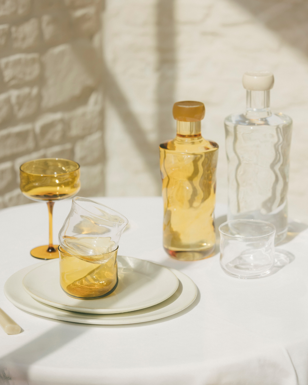 Swirl Small Tumbler Glasses Dune - Set of 2 pieces