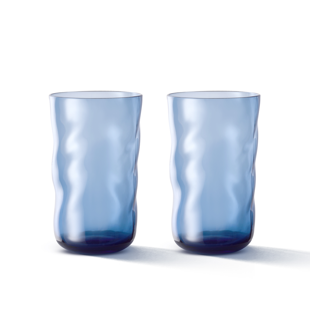Swirl Longdrink Glasses Midnight - Set of 2 pieces