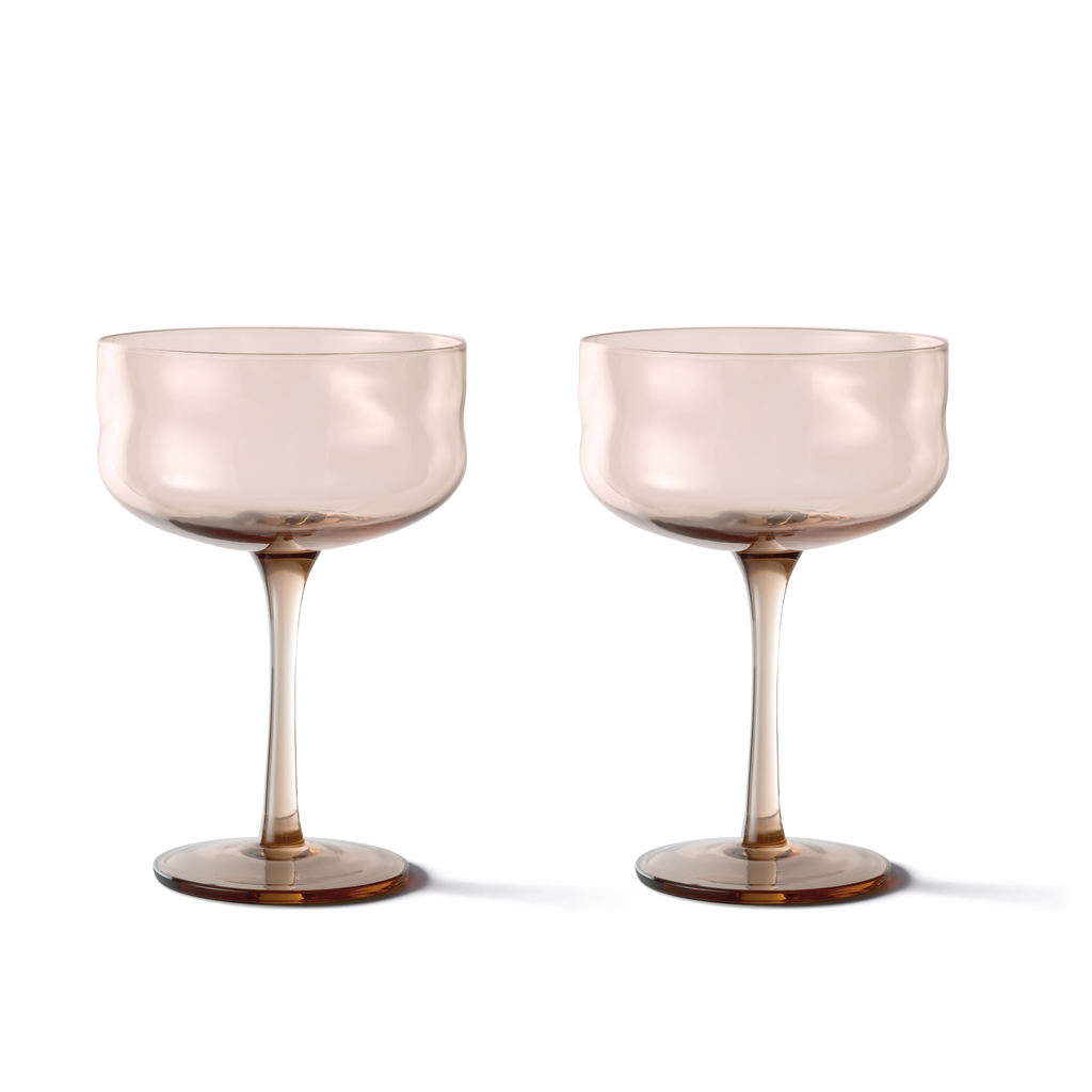 Swirl Coupe Glasses Glow - Set of 2 pieces