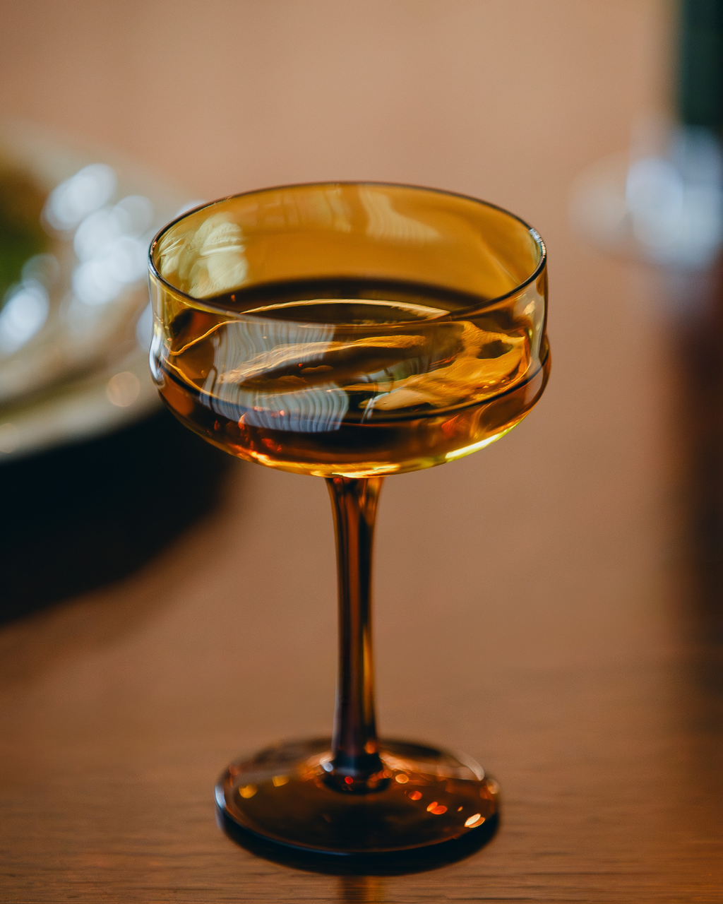 Swirl Coupe Glasses Dune - Set of 2 pieces