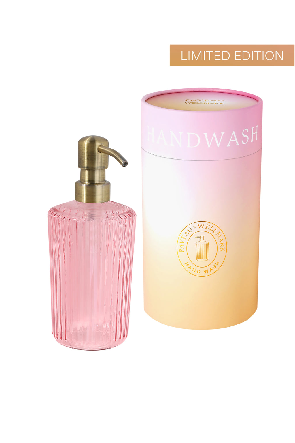 Ribbed Handseifenflasche Pink