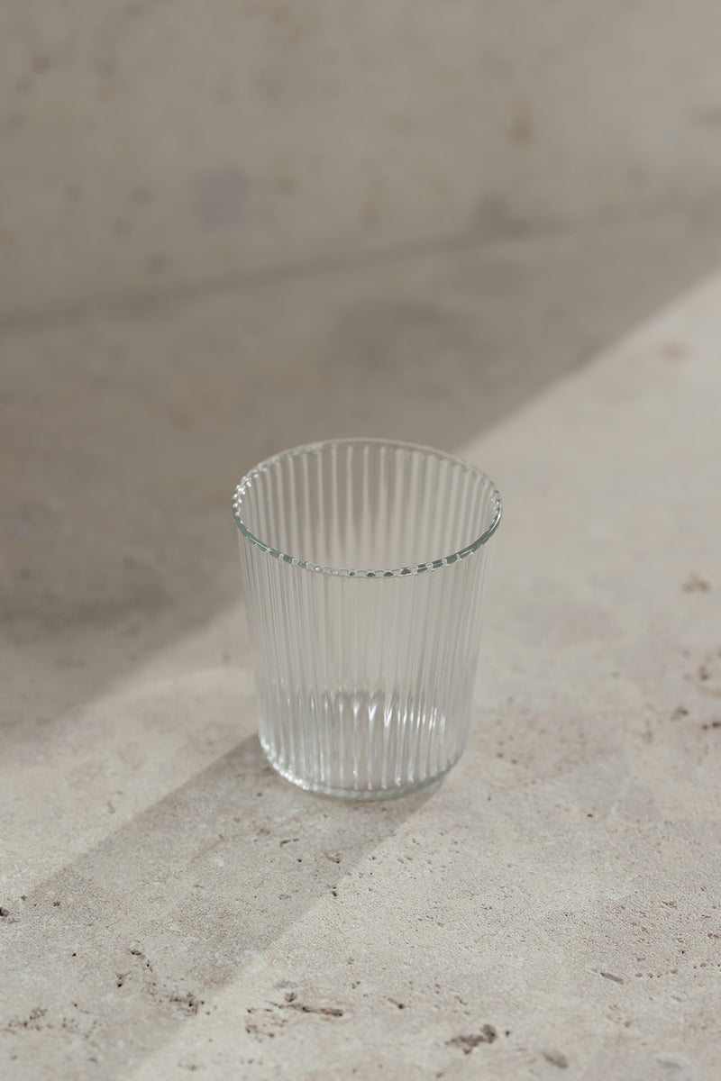 Ribbed Glasses White Haven - Set of 2 pieces